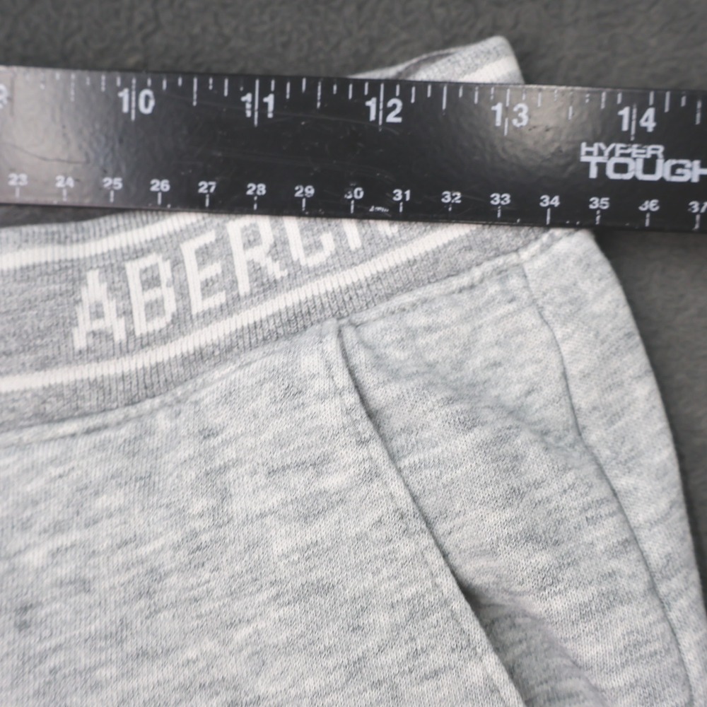 Abercrombie Kids Jogger Pants Kids 15/16 Grey Logo Waistband Fleece Sweatpants - Picture 7 of 11